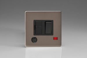 Varilight XDR6FONBS - 13A Switched Fused Spur + Neon + Flex Outlet 