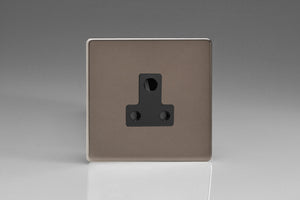 Varilight XDRRP5ABS - 1-Gang 5A Round Pin Socket 