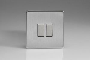 Varilight XDS77S - 2-Gang 10A Intermediate Rocker Switch