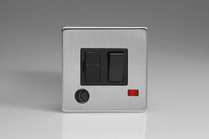 Varilight XDS6FONBS - 13A Switched Fused Spur + Neon + Flex Outlet 