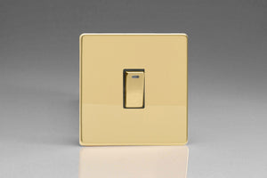 Varilight XDV20NDS - 1-Gang 20A Double Pole Rocker Switch + Neon Indicator Light