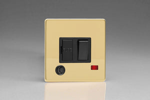 Varilight XDV6FONBS - 13A Switched Fused Spur + Neon + Flex Outlet 