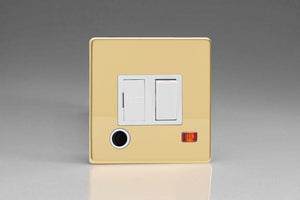 Varilight XDV6FONWS - 13A Switched Fused Spur + Neon + Flex Outlet 