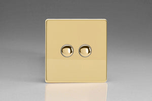 Varilight IJDVS002S - 2-Gang Tactile Touch Control Dimming Slave for use with Master on 2-Way Circuits