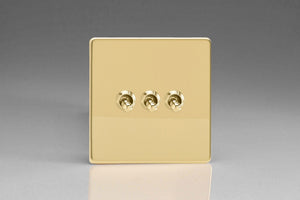Varilight XDVT3S - 3-Gang 10A 1- or 2-Way Toggle Switch