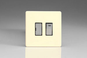 Varilight XDW6NDS - 13A Switched Fused Spur + Neon with Metal Inserts