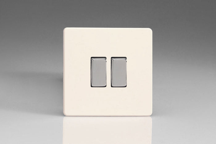 Varilight XDY2S.PD - 2-Gang 10A 1- or 2-Way Rocker Switch