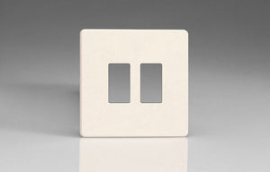 Varilight XDYPGY2S.PD - 2-Gang Screwless PowerGrid Plate including Yoke (Single Plate)