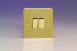 Varilight XFB2D - 2-Gang 10A 1- or 2-Way Rocker Switch