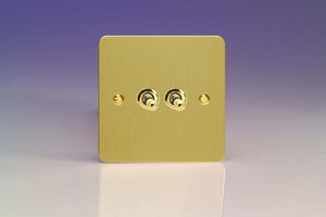 Varilight XFBT2 - 2-Gang 10A 1- or 2-Way Toggle Switch