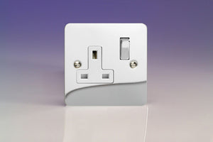 Varilight XFC4DW - 1-Gang 13A Double Pole Switched Socket with Metal Rockers