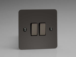 Varilight XFI2D - 2-Gang 10A 1- or 2-Way Rocker Switch