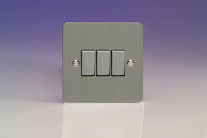 Varilight XFS3D - 3-Gang 10A 1- or 2-Way Rocker Switch