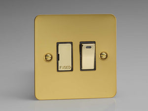 Varilight XFV6ND - 13A Switched Fused Spur + Neon with Metal Inserts