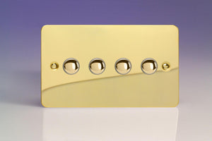 Varilight IJFVS004 - 4-Gang Tactile Touch Control Dimming Slave for use with Master on 2-Way Circuits (Twin Plate)