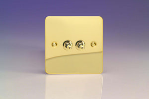 Varilight XFVT2 - 2-Gang 10A 1- or 2-Way Toggle Switch