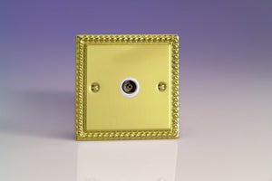 Varilight XG8ISOW - 1-Gang TV Socket, Isolated Co-axial