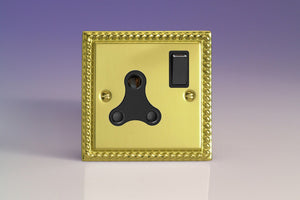 Varilight XGRP15AB - 1-Gang 15A Round Pin Socket 