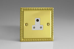 Varilight XGRP5AW - 1-Gang 5A Round Pin Socket 