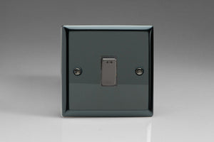Varilight XI20ND - 1-Gang 20A Double Pole Rocker Switch + Neon Indicator Light with Metal Rockers