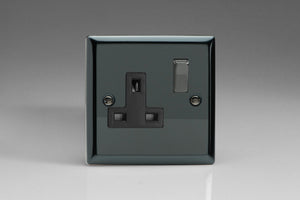 Varilight XI4DB - 1-Gang 13A Double Pole Switched Socket with Metal Rockers