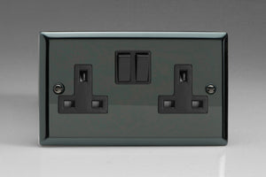 Varilight XI5B - 2-Gang 13A Double Pole Switched Socket