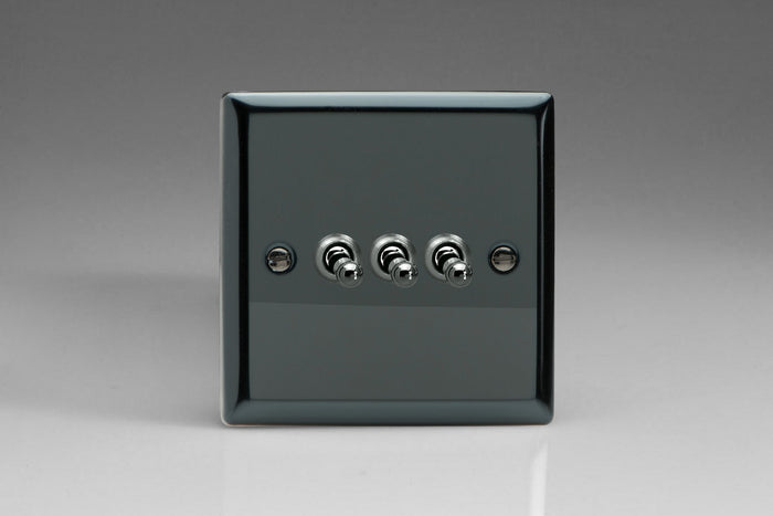Varilight XIT3 - 3-Gang 10A 1- or 2-Way Toggle Switch