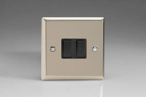Varilight XN77B - 2-Gang 10A Intermediate Rocker Switch