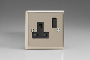 Varilight XN4B - 1-Gang 13A Double Pole Switched Socket 
