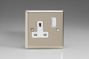 Varilight XN4W - 1-Gang 13A Double Pole Switched Socket 