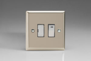 Varilight XN6ND - 13A Switched Fused Spur + Neon with Metal Inserts