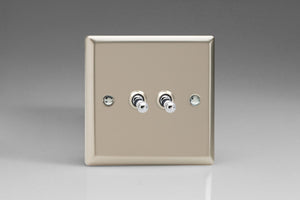 Varilight XNT2 - 2-Gang 10A 1- or 2-Way Toggle Switch
