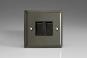 Varilight XP2B - 2-Gang 10A 1- or 2-Way Rocker Switch
