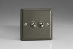 Varilight XPT2 - 2-Gang 10A 1- or 2-Way Toggle Switch