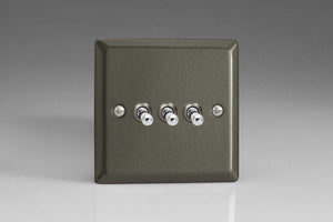Varilight XPT3 - 3-Gang 10A 1- or 2-Way Toggle Switch