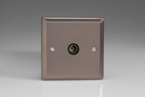 Varilight XR8ISOB - 1-Gang TV Socket, Isolated Co-axial