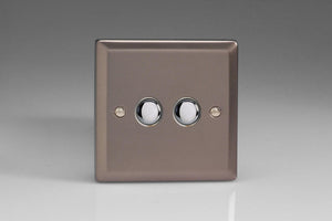 Varilight IJRS002 - 2-Gang Tactile Touch Control Dimming Slave for use with Master on 2-Way Circuits