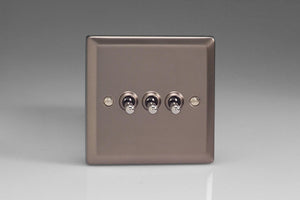 Varilight XRT3 - 3-Gang 10A 1- or 2-Way Toggle Switch