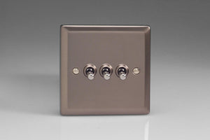 Varilight XRT3 - 3-Gang 10A 1- or 2-Way Toggle Switch