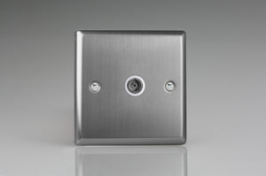 Varilight XT8ISOW - 1-Gang TV Socket, Isolated Co-axial