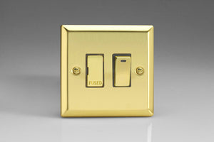 Varilight XV6ND - 13A Switched Fused Spur + Neon with Metal Inserts