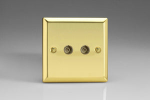 Varilight XV88 - 2-Gang TV Socket, Co-Axial 