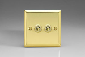 Varilight XVT2 - 2-Gang 10A 1- or 2-Way Toggle Switch