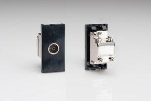 Varilight Z2G8RB - Co-axial TV Socket, Female (Screened Return) (1 DataGrid Space)