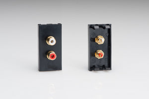 Varilight Z2GPH2B - Double Phono (RCA) Socket, Female (1 DataGrid Space)