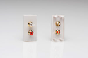 Varilight Z2GPH2W - Double Phono (RCA) Socket, Female (1 DataGrid Space)