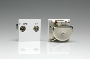 Varilight Z2GTVFMW - 2-Gang Diplex Module, TV/FM (2 DataGrid Spaces)