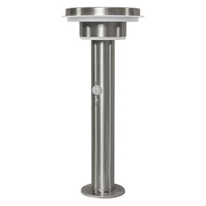 ENDURA Style Solar 40cm Post Sensor Double Circle 6W Stainless Steel