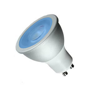 Casell 240v 6w LED GU10 Dimmable 480 Lumens - BLUE - 38° Flood Beam