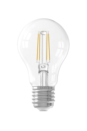 Calex 421702 - Calex LED Full Glass Filament GLS-lamp 220-240V 4W 400lm E27 A60, Clear 2700K with sensor